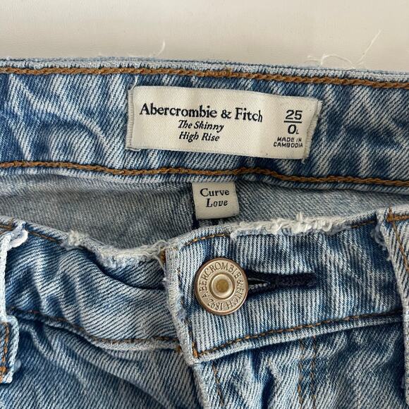 Abercrombie Curve Love The Skinny High Rise Jeans - Size 25/0L Long - Picture 4 of 5